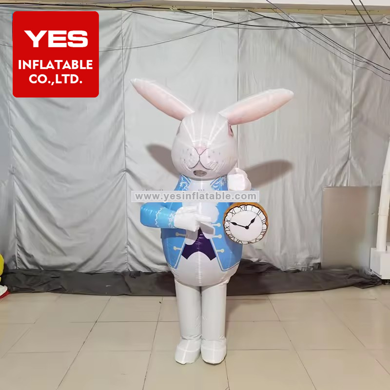 Custom advertising giant inflatable rabbit animal alice in wonderland cartoon