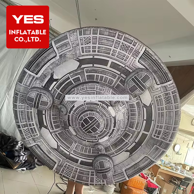 Outdoor Hanging Advertising Inflatable Spacecraft Inflatable Flying Saucer For Spaceman   Theme Decoration