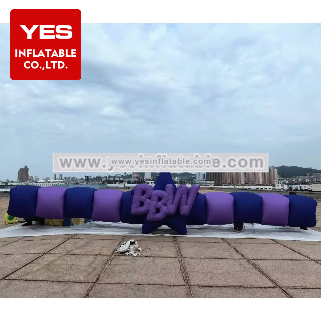 Custom Inflatable Advertising Product Long Purple Inflatable Advertising Board