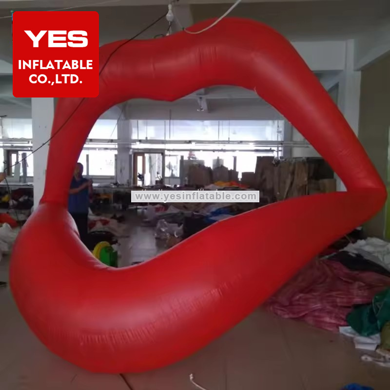 Valentine’s day red lip decoration giant inflatable mouth