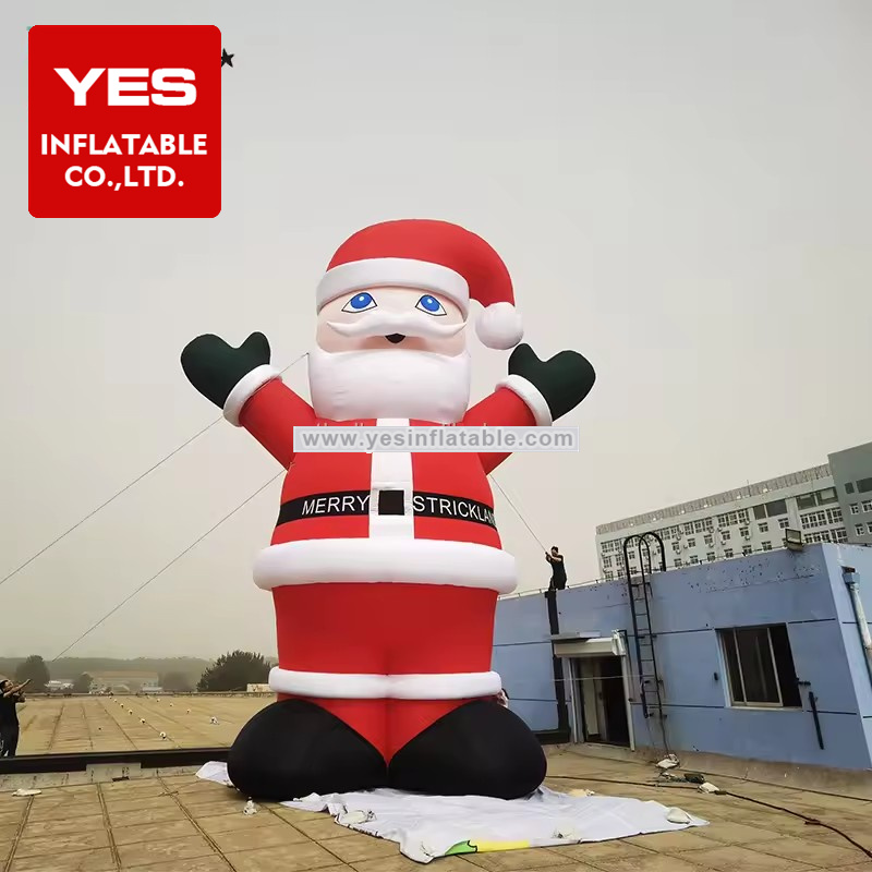 High Quality Inflatable Christmas Mascot Huge Cute Inflatable Santa Claus Decoration