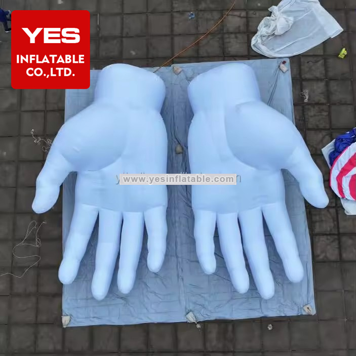 Advertising Giant White Inflatable Hand Model Inflatable Palm For Event