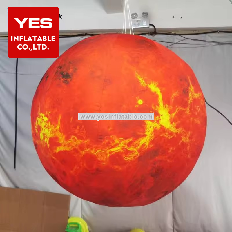 Custom Led Inflatable Mars Inflatable Ball Model Giant Inflatable Planet