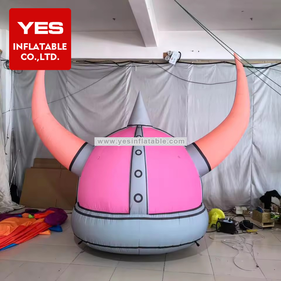 New Design Inflatable Advertising Product Inflatable Viking Horn Helmet