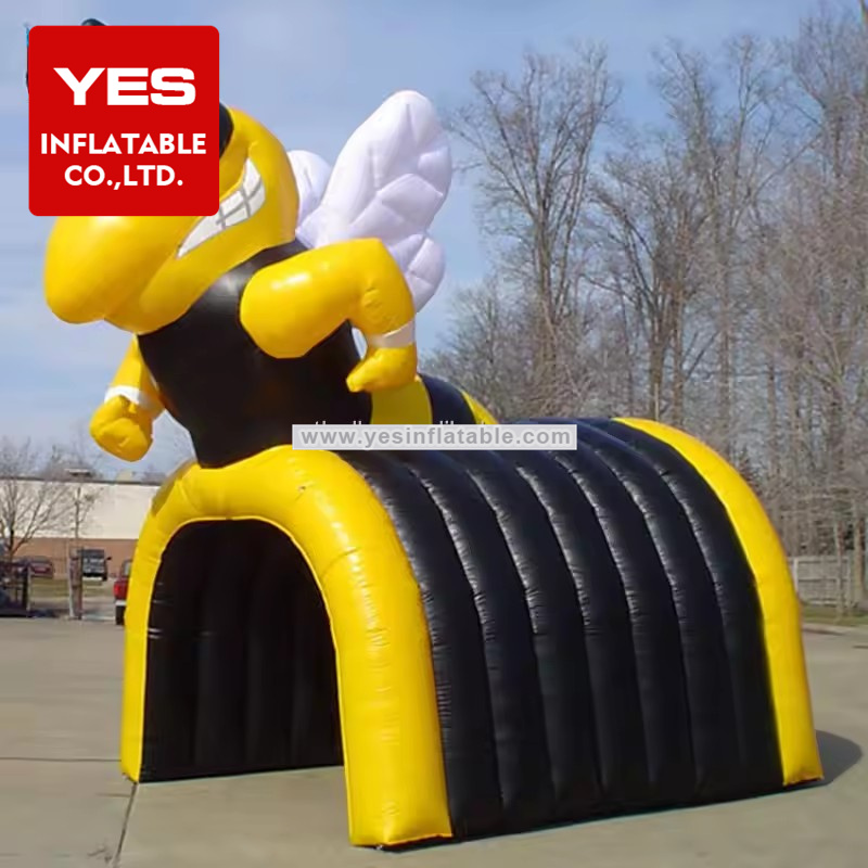 Sports game mascot archway inflatable hornet tunnel