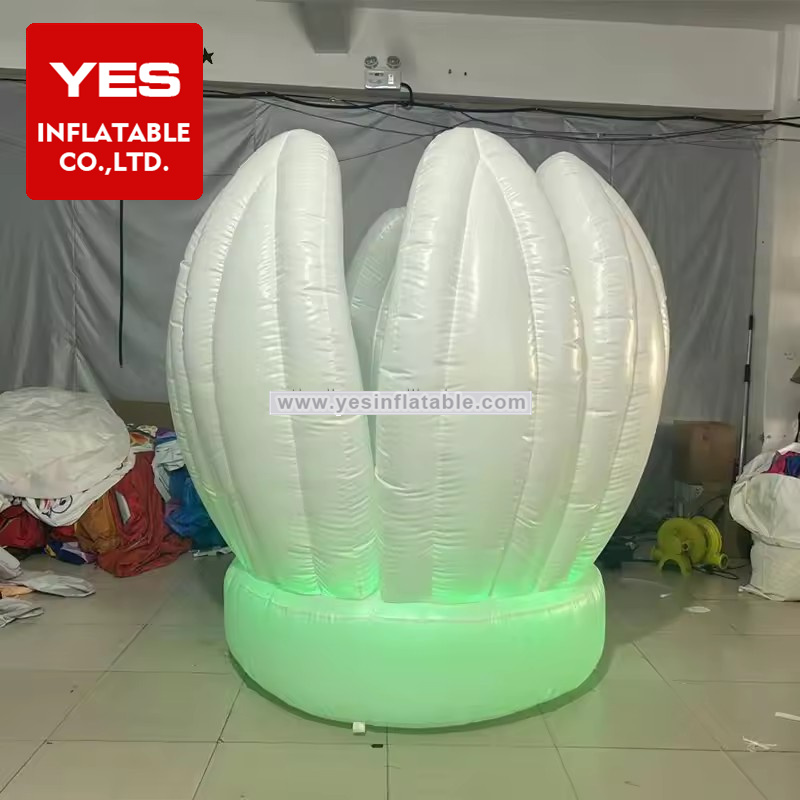 Led White Inflatable Lotus Flower Yard And Hall Decoration Inflatable Flower