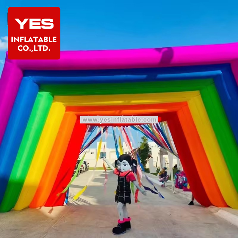 Factory Customized Activity Decoration Inflatable Passage Inflatable Rainbow Arch