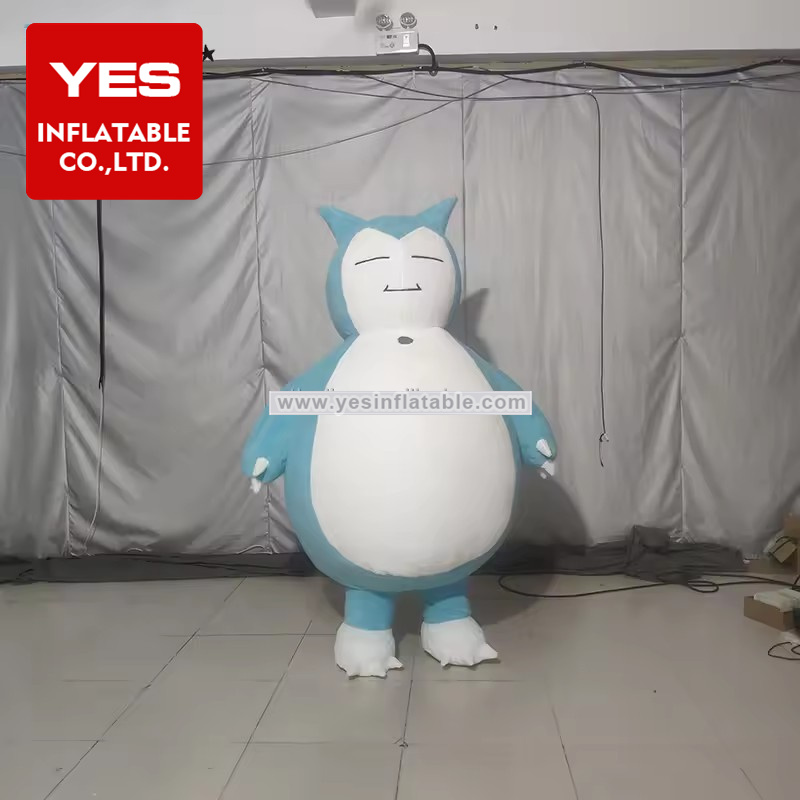 Walking Blue Inflatable Cartoon Characters Costume Furry Inflatable Cartoon Image   Costume