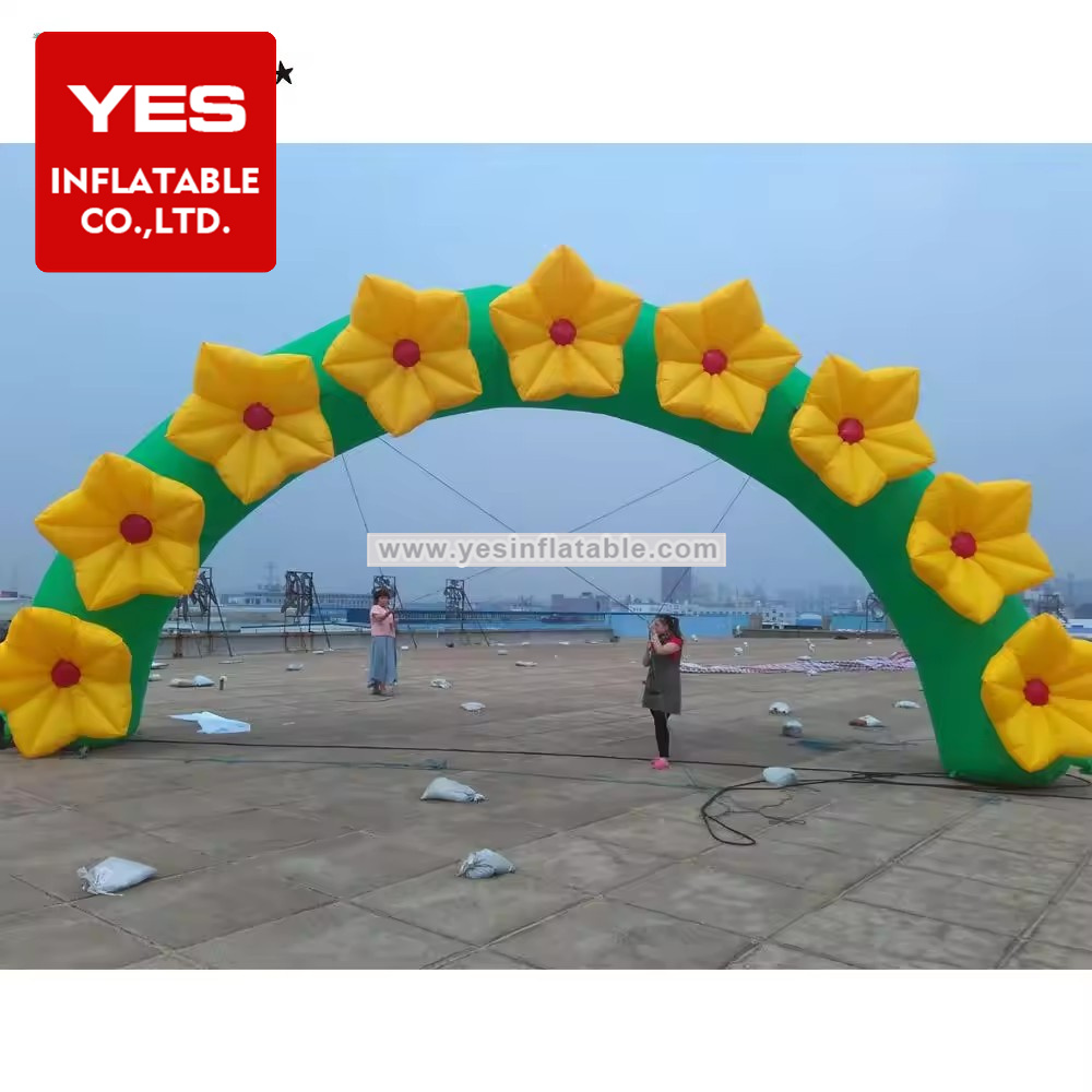 Giant yellow wedding inflatable arch inflatable flower