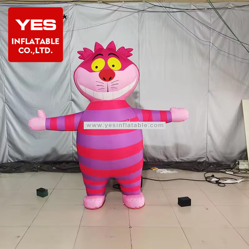 Factory Low Price Direct Inflatable Cartoon Image Pink Inflatable Cartoon Cat