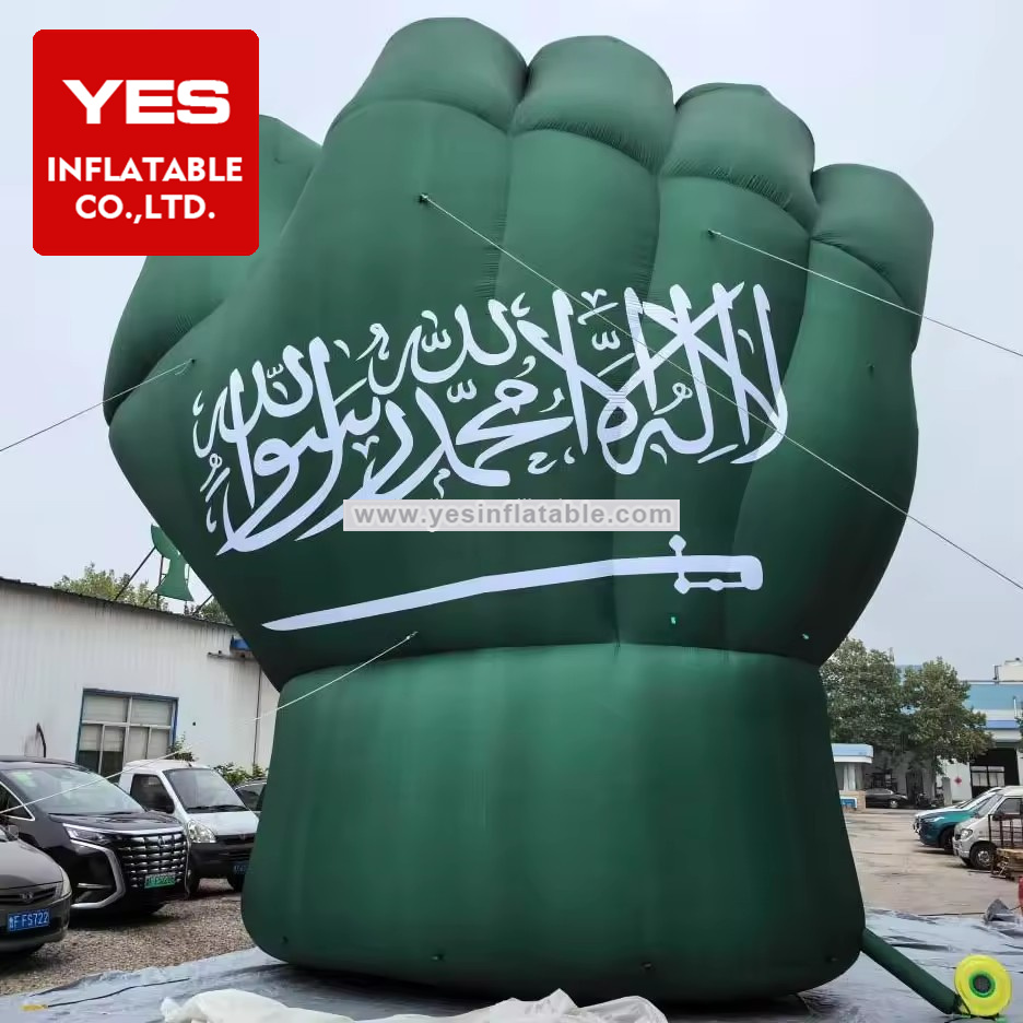 Customized Inflatable Advertising Model Giant Green Inflatable Fist