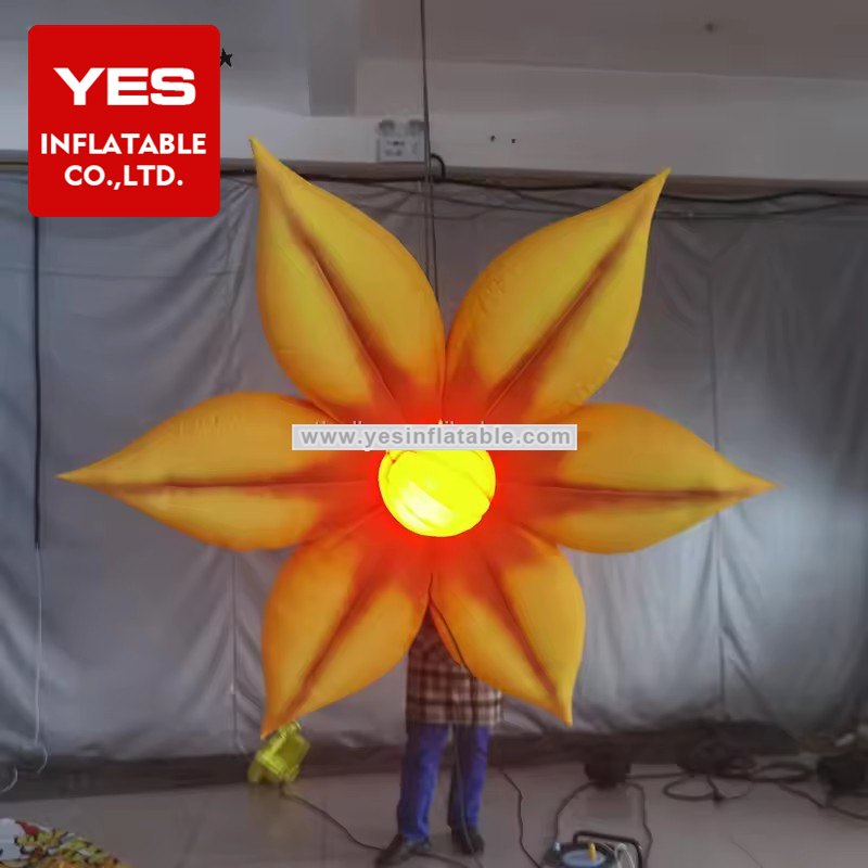 Custom Party Inflatable Decorations Hanging Inflatable Flowers With Led Light