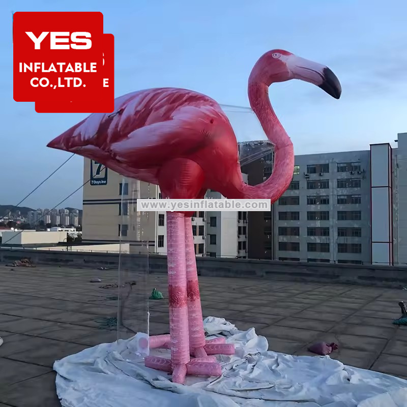 Customized advertising balloon animal bird mascot pink inflatable flamingo giant