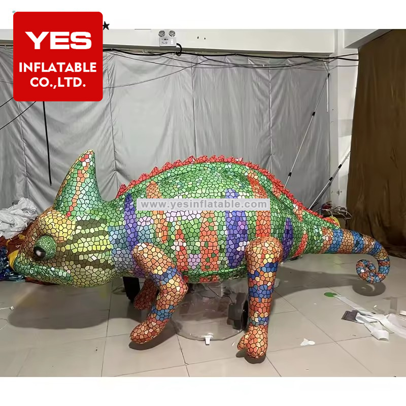 Hot Sale Inflatable Chameleon Inflatable Lizard With Led Light