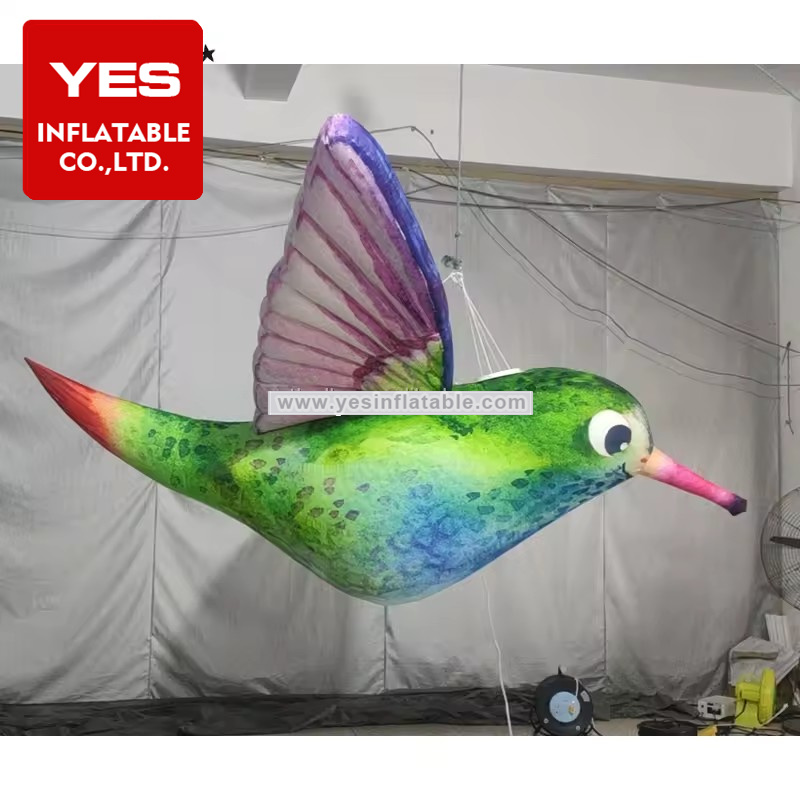 wonderful world decorate colorful bright bird inflatable hummingbird