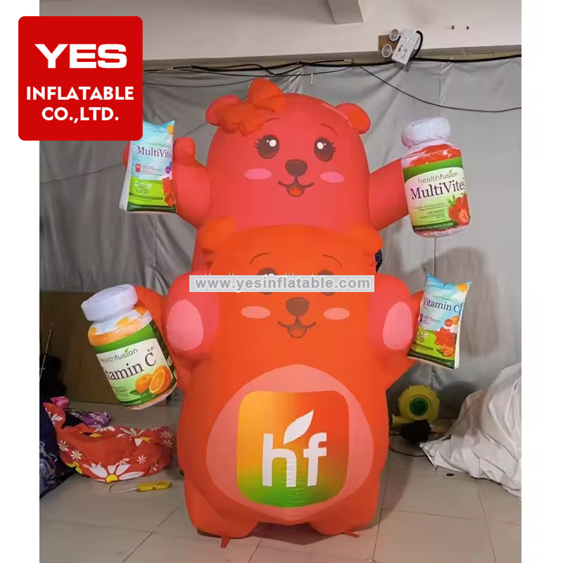 custom air ad promotions balloon bear gummy candy inflatable marketing