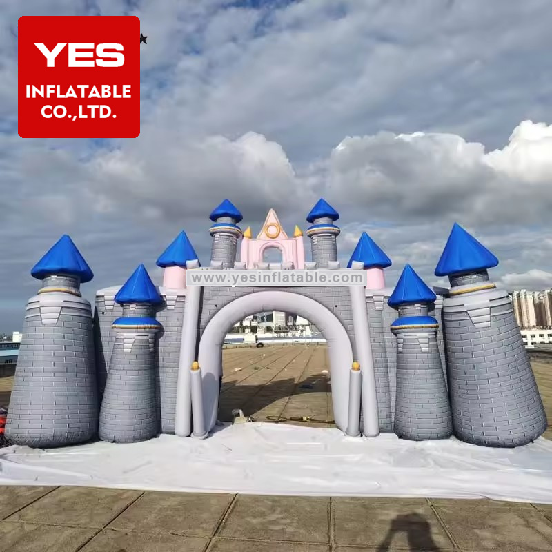 Outdoor Inflatable Cartoon Archway Custom Size Shape Air Inflatable Castle Arch