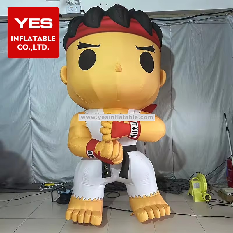 Stadium mascot taekwondo competitor player inflatable figure for advertising