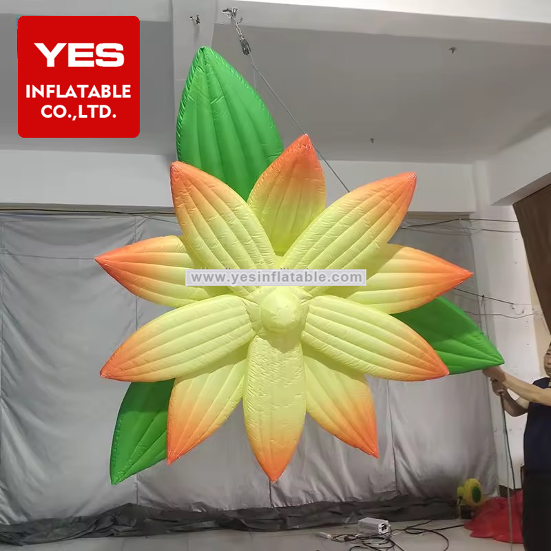 Stage Inflatable Hanging Decorations Flower Festival Inflatable Flower For Wedding   Decoration