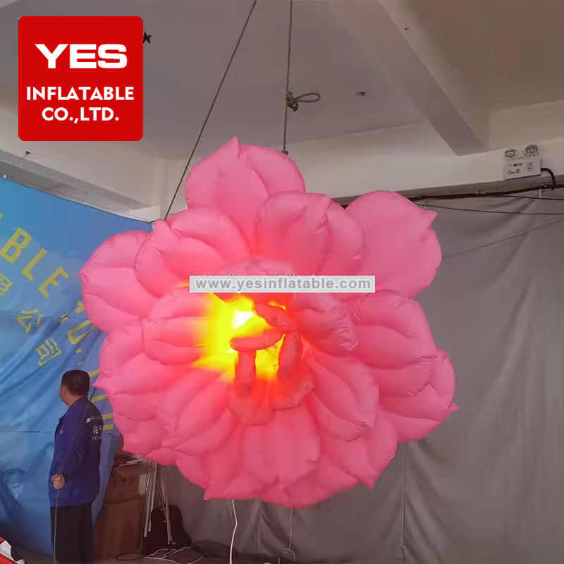 Outdoor inflatable Event Stage Decoration LED Lighting Inflatable Flower for sale