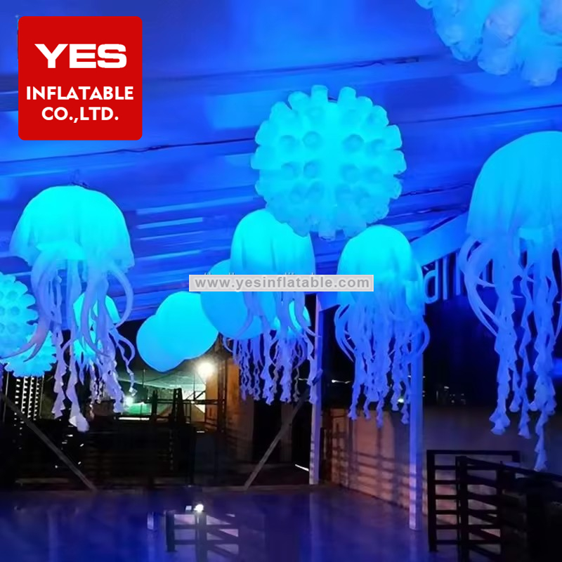 Best Sale Hanging Inflatable Jellyfish Balloon With Led Light For Event Decoration