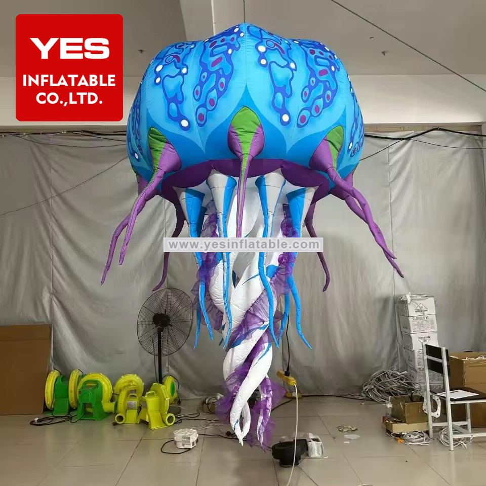 Custom Inflatable Animal Model Ocean Theme Party Decoration Hanging Inflatable Jellyfish