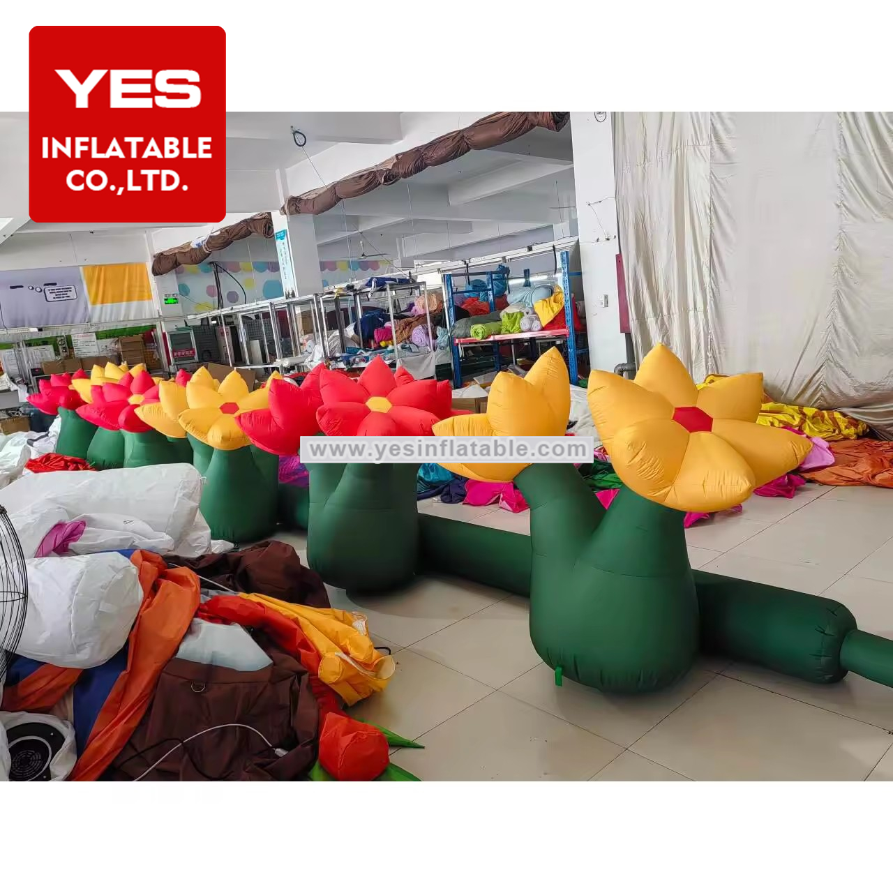 Concert And Stage Backdrop Inflatable Flower Chain With Led Light