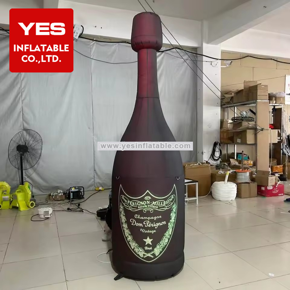 High Quality Advertising Promotion Inflatable Wine Bottle With Led Light