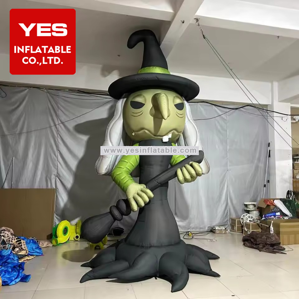 Outdoor Halloween Yard Decoration Inflatable Cartoon Charater Inflatable Witch