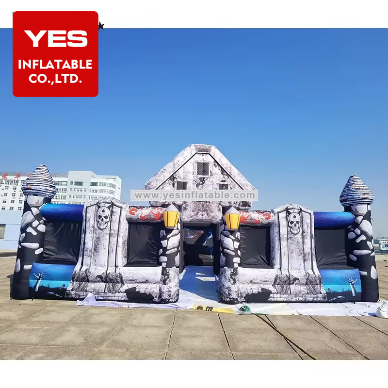 Customized inflatable Halloween Zombie tent inflatable haunted house maze for sale