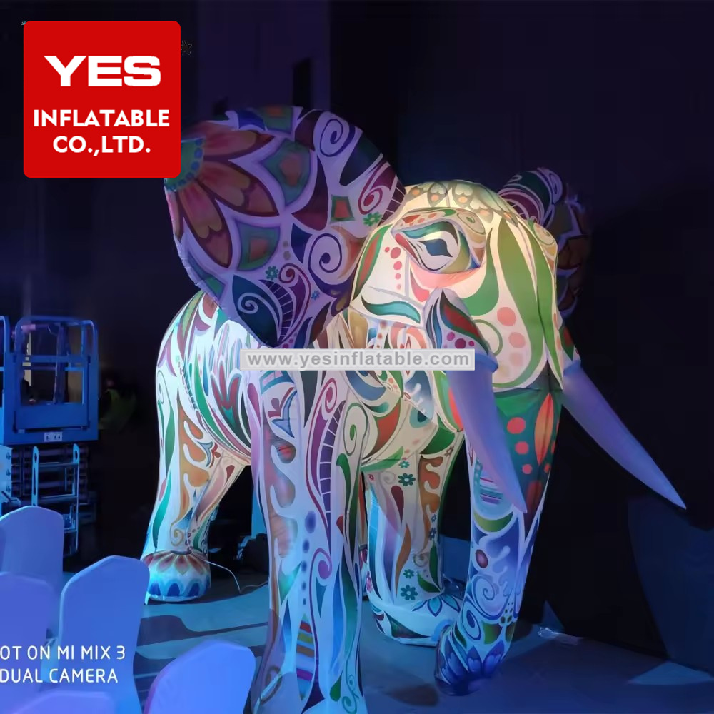 Advertisements Decoration Giant Inflatable Animal Model Inflatable Colorful Elephant