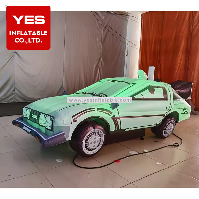 Customized Advertising Inflatable Cartoon Car Model Giant LED Inflatable Car