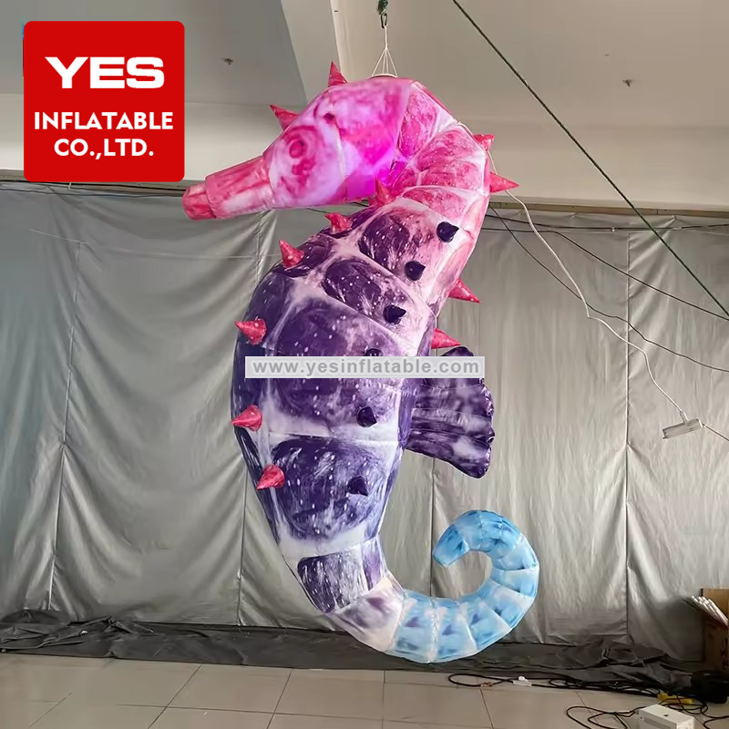 Custom Inflatable Marine Animal Hanging Beautiful Inflatable Seahorse Inflatable Mascot