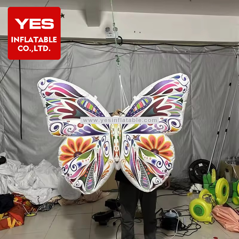 Custom Inflatable Cartoon Animal Model Traditional Pattern Hanging Inflatable Butterfly