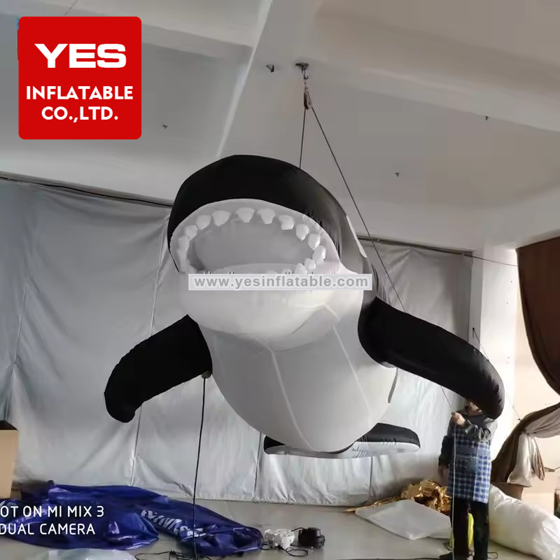 Customized Animals model Giant Killer Whale Balloon Orca Whale inflatable tiger whale