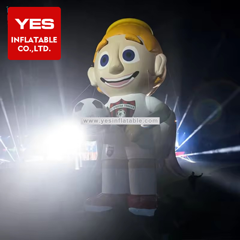 custom inflatable cartoon model inflatable football player