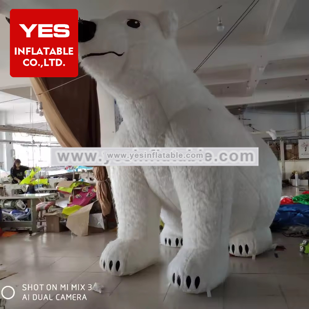 High Quality Large White Bear Inflatable Polar Bear For Various Festivals