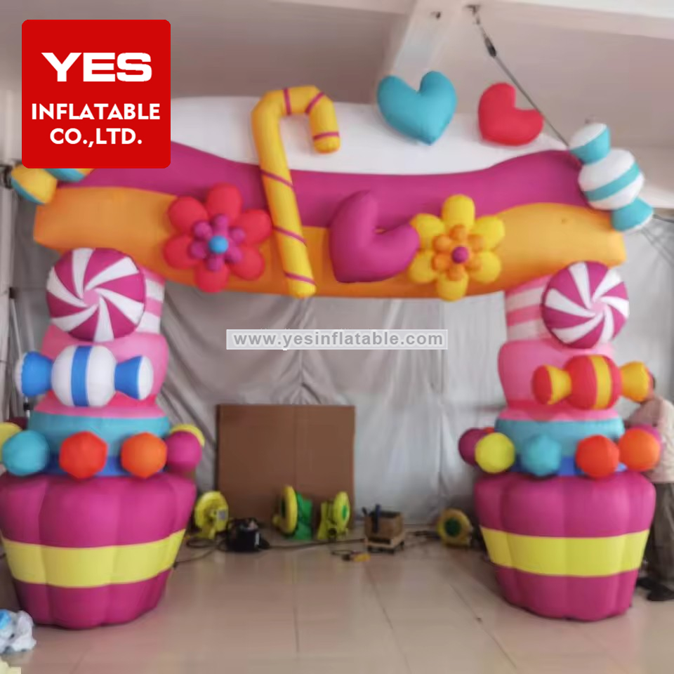 Hot Sale Stage Play Inflatable Cartoon Arch Inflatable Candy Arch