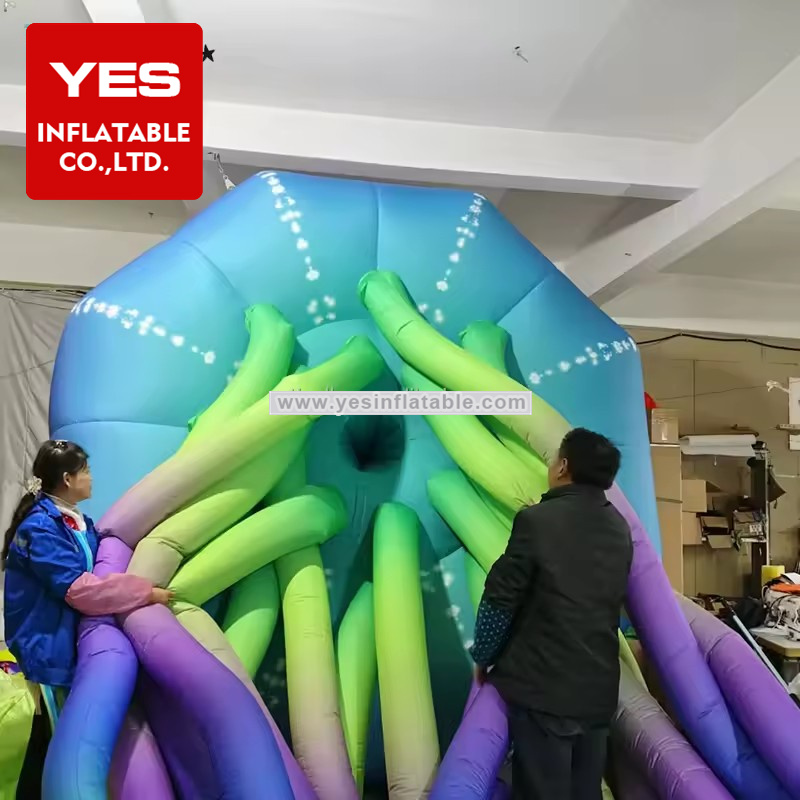 Giant Colourful Hanging Inflatable Jellyfish For Ocean Theme Party Decoration