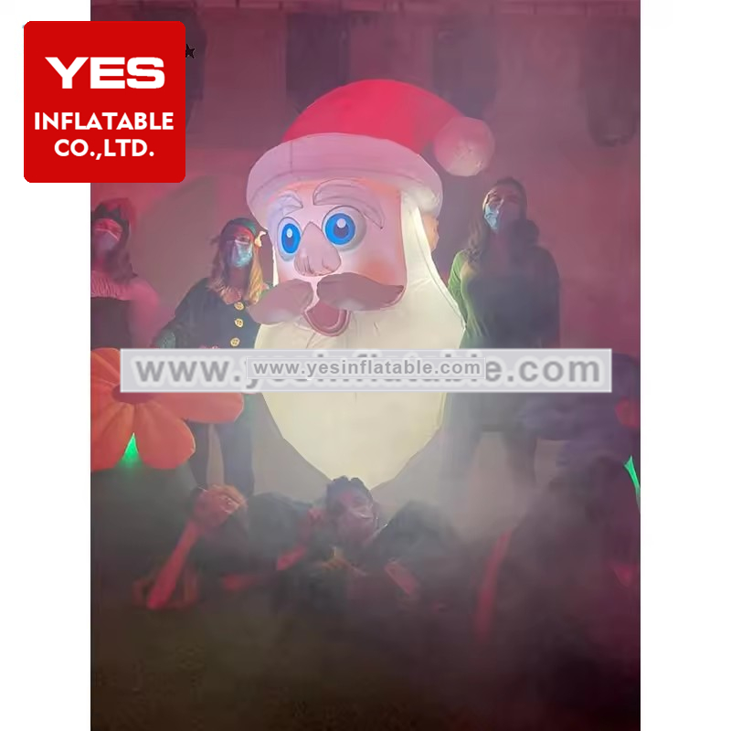 Outdoor Giant Inflatable Santa Claus Character for Shopping Mall Xmas Decoration