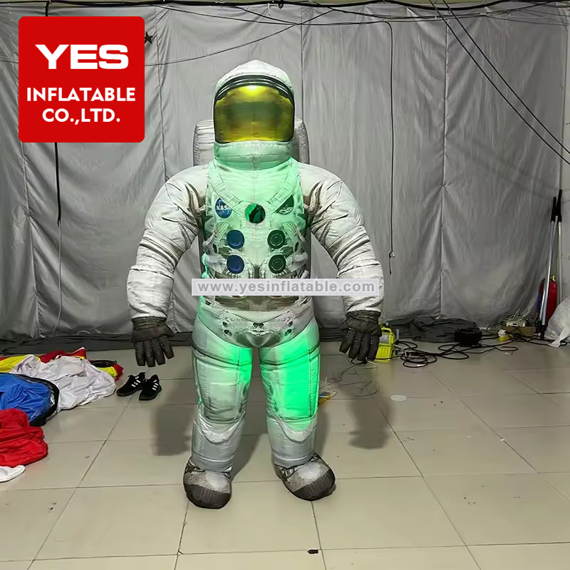 custom spaceman costume LED lighted inflatable astronaut suit for adults