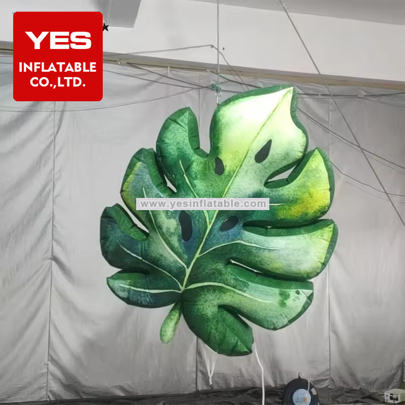 Botanical Garden Inflatable Decorations Inflatable Plant Model Inflatable Green Leaves With Led Light