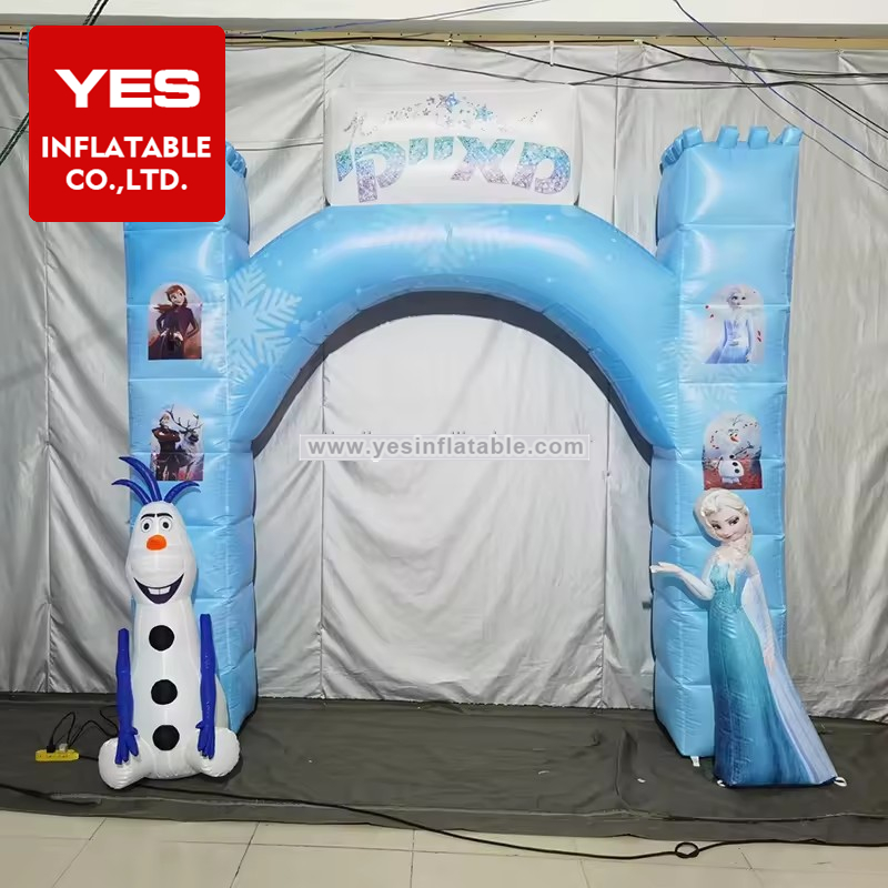 Custom Inflatable Arch Kid Birthday Party Decoration Bule Inflatable Cartoon Arch