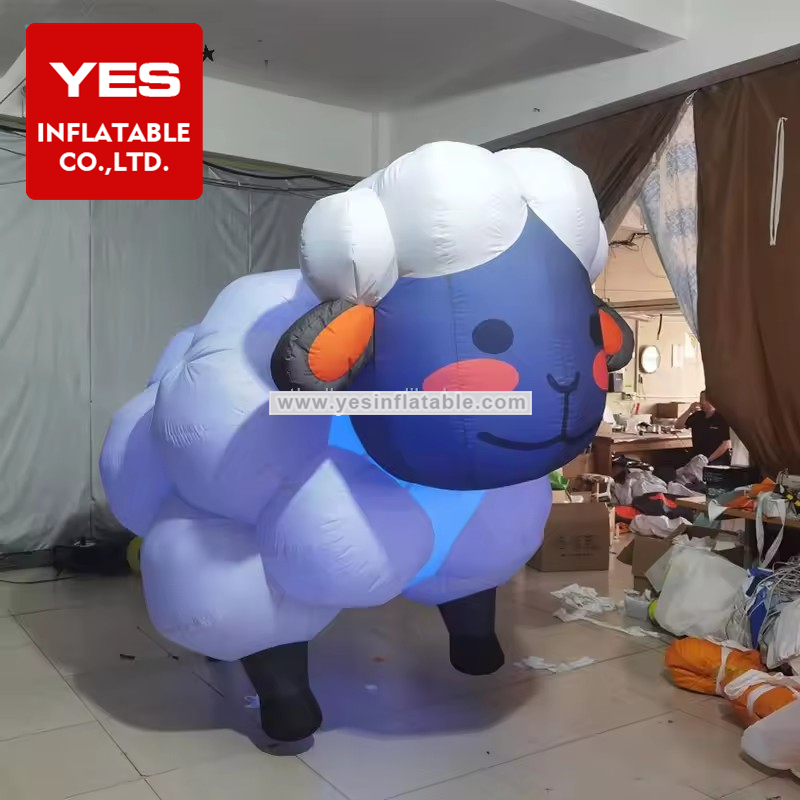 Parade Inflatable Mascot Walking Costume Inflatable Sheep Costume With Led Light