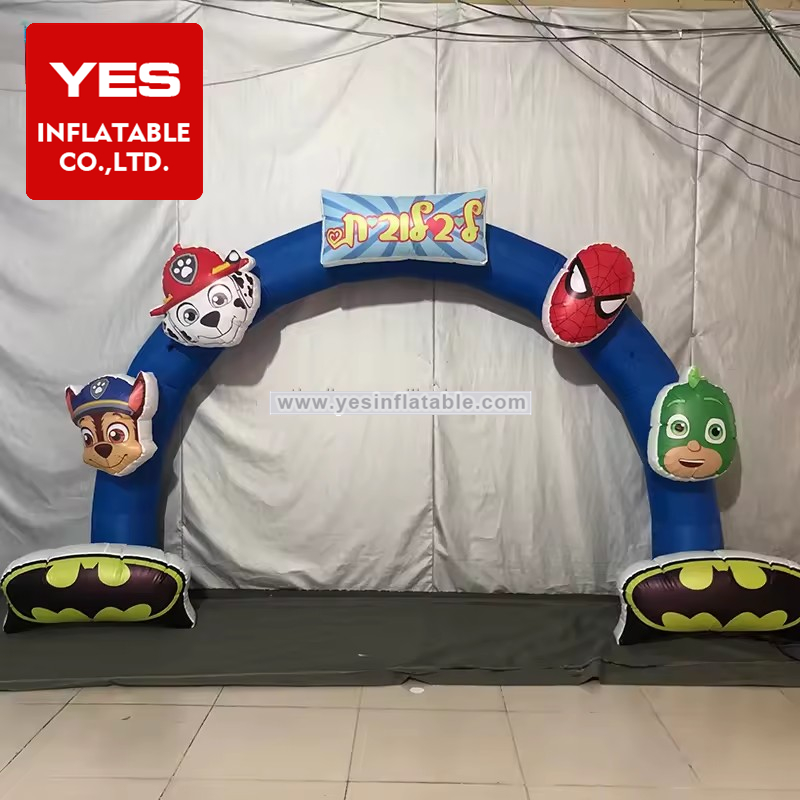 High Quality Inflatable Entrance Archway Inflatable Cartoon Arch With Ribbons