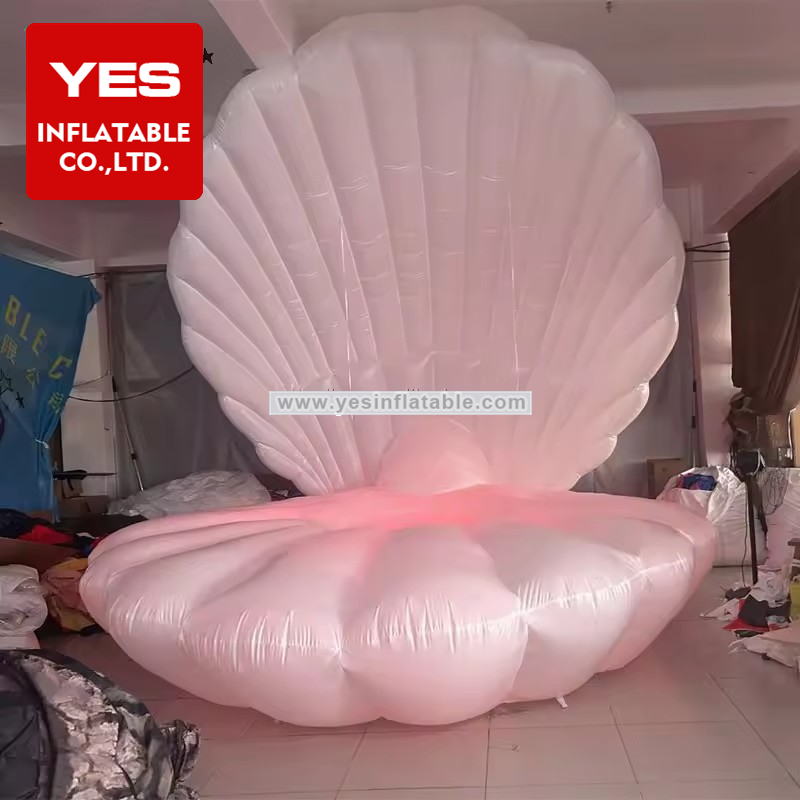 Party / Stage / Wedding decoration customized opening giant inflatable led shell for   stage