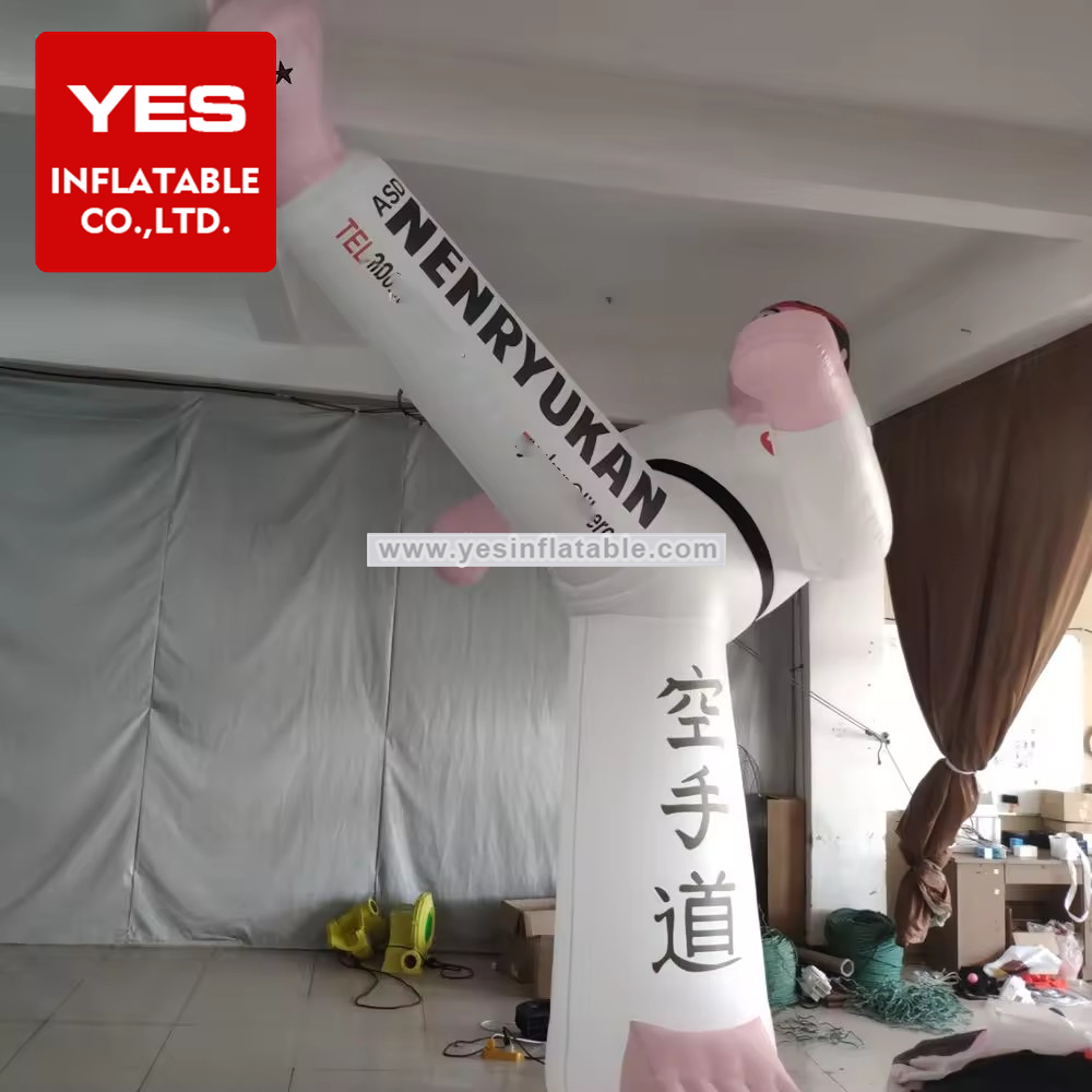 inflatable Taekwondo kickboxing character boy for advertising