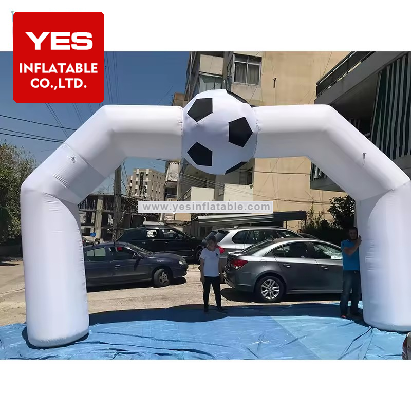 Square race start finish line custom inflatable soccer arch