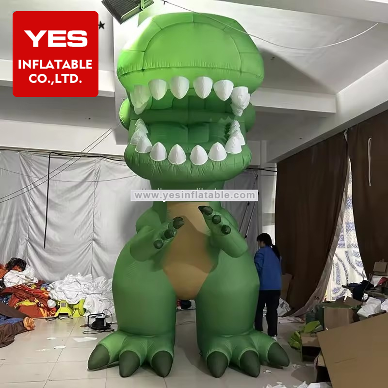 Boy Birthday Party Decoration Inflatable Animal Model Green Inflatable Dinosaur