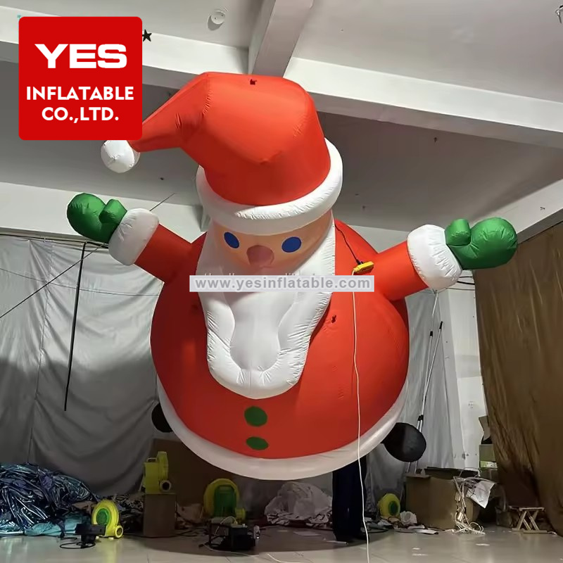 High Quality Christmas Decoration Wear Hat Green Glove Inflatable Snow Man